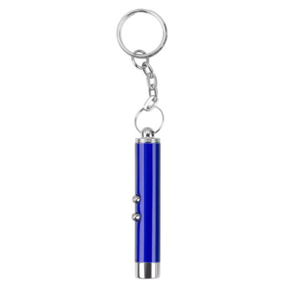 Porte-clefs pointeur Laser 3 en 1 multifonction | Bleu