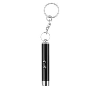 Porte-clefs pointeur Laser 3 en 1 multifonction | Noir