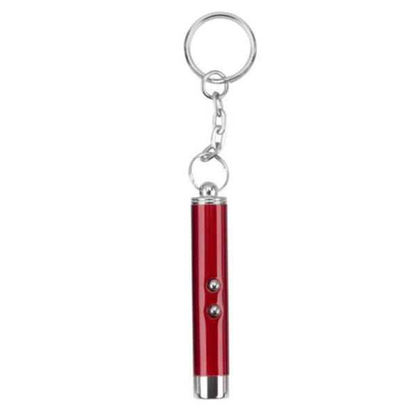 Porte-clefs pointeur Laser 3 en 1 multifonction | Rouge