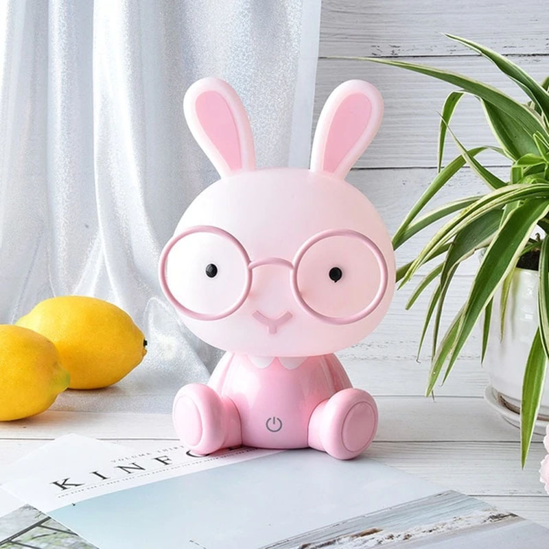 Adorable lampe de nuit Lapin | Rose