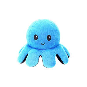 Adorable luminous reversible octopus soft toy | Blue