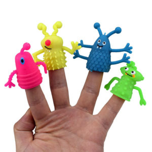 Lot de 4 Marionnettes Monstres pour doigts