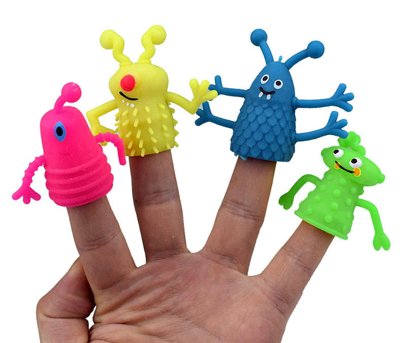 Set of 4 Monster finger puppets