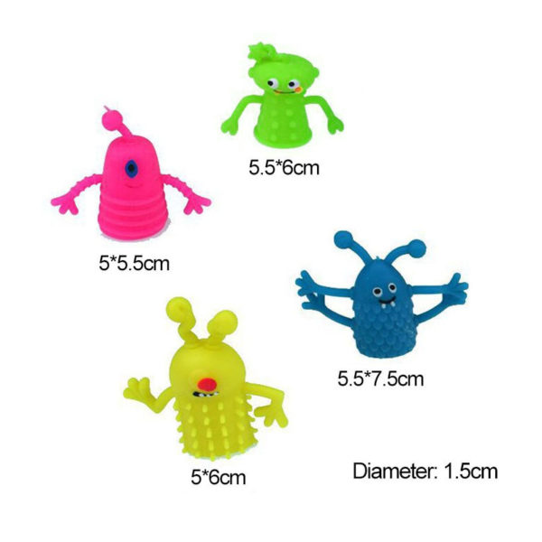 Set of 4 Monster finger puppets