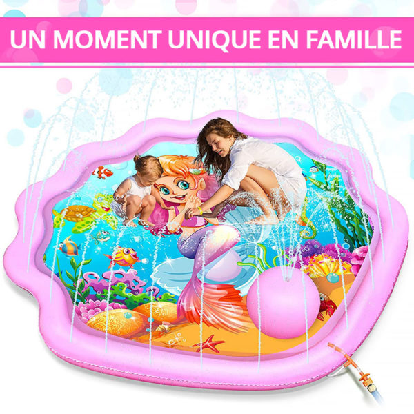 Tapis de Jeux d’eau “Sirène” avec Jets pour enfants 178 cm