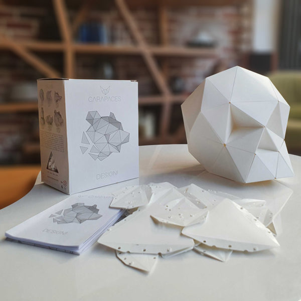 Puzzle 3D Origami “Carapaces” | Blanc