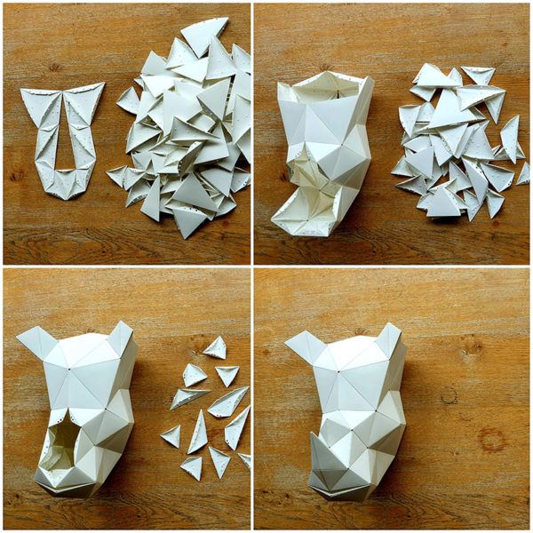 3D Origami Puzzles “Carapaces” | White