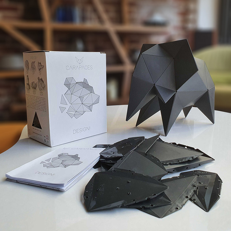 3D Origami Puzzles “Carapaces” | Anthracite