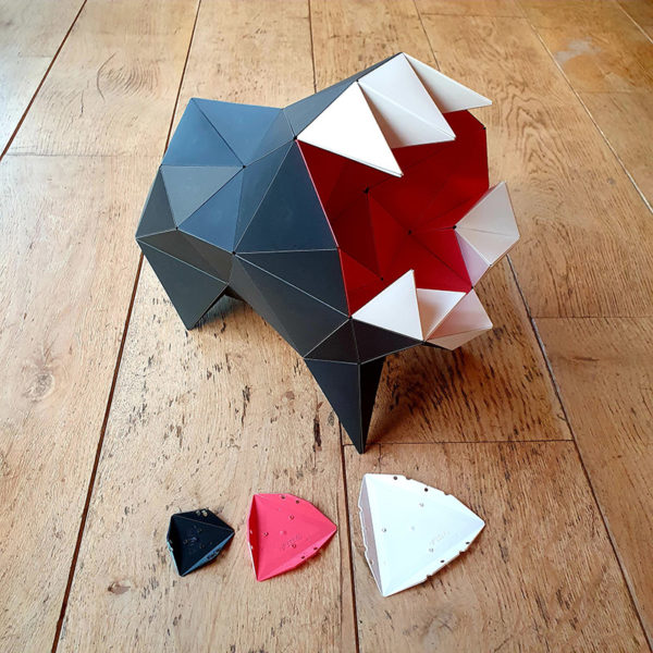 Puzzle 3D Origami “Carapaces” | Anthracite