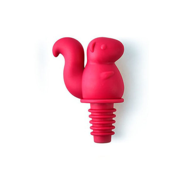 Squirrel Silicone Stopper | Pink