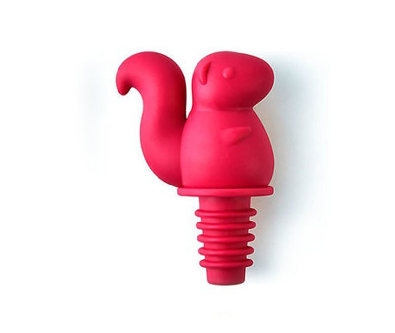Squirrel Silicone Stopper | Pink