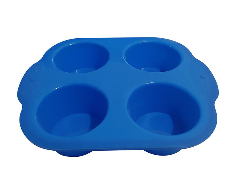 Silicone mold for 4 muffins | Blue