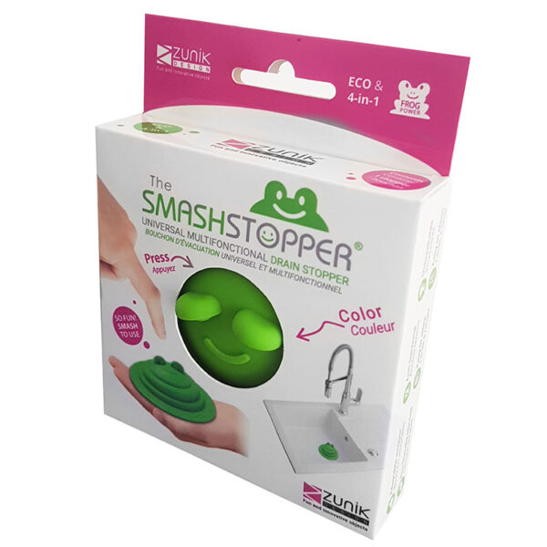 Bouchon universel d’évier Malin Multifonction – Smash Stopper | Vert