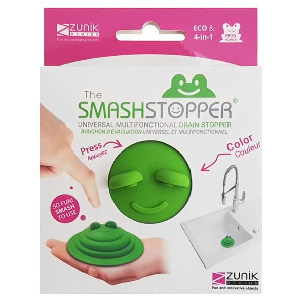 Bouchon universel d’évier Malin Multifonction – Smash Stopper | Vert