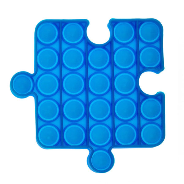 Jeu multifonction ludique “Pop” en silicone Puzzle | Bleu