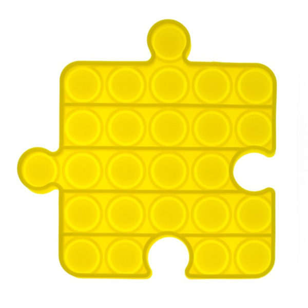 Jeu multifonction ludique “Pop” en silicone Puzzle | Jaune