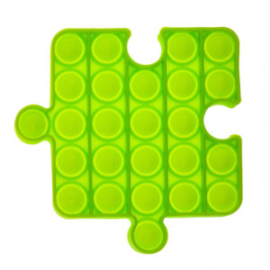 Jeu multifonction ludique “Pop” en silicone Puzzle | Vert