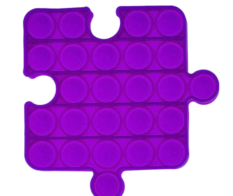 Jeu multifonction ludique “Pop” en silicone Puzzle | Violet