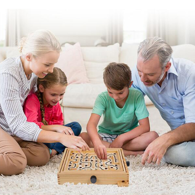 Playful Wooden Ball Maze