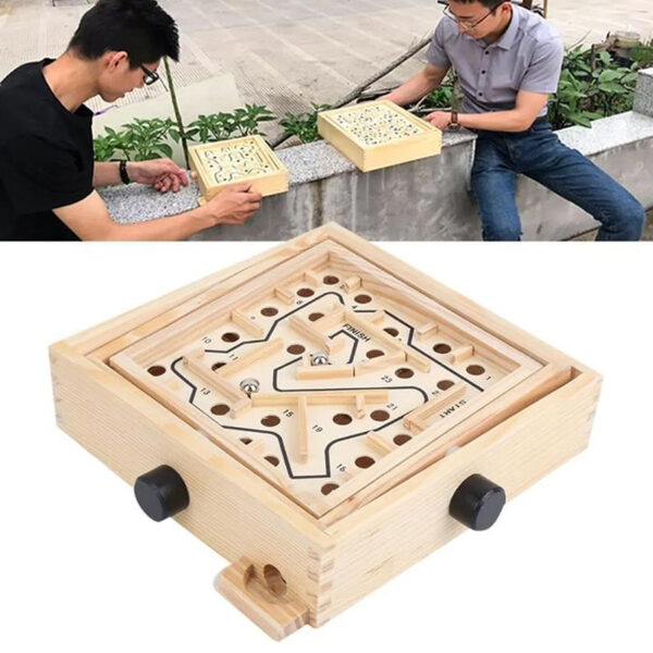 Playful Wooden Ball Maze