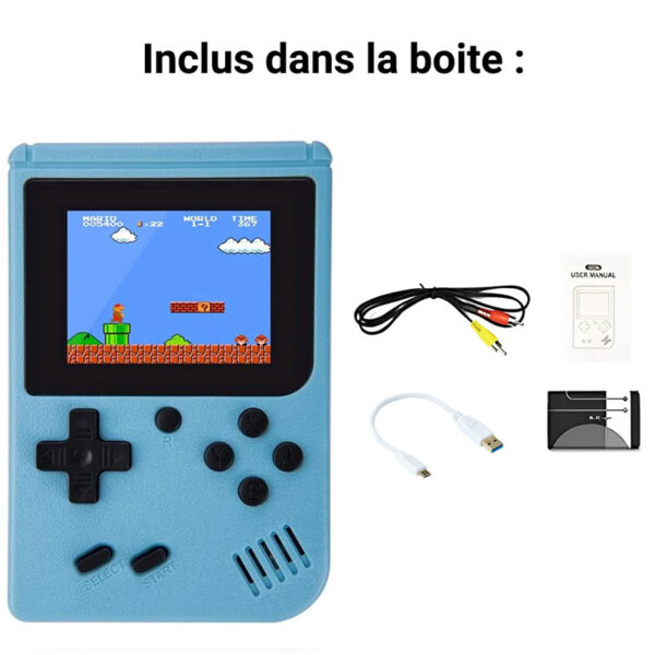 Mini console portable 500 Jeux en 1 – Game Box Plus | Bleu
