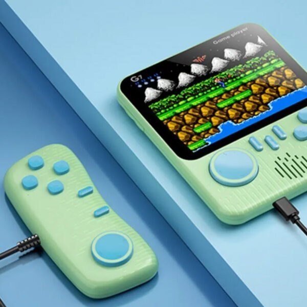 Mini console portable 666 Jeux en 1 – Écran 3,5 pouces – Game Box G7 | Verte