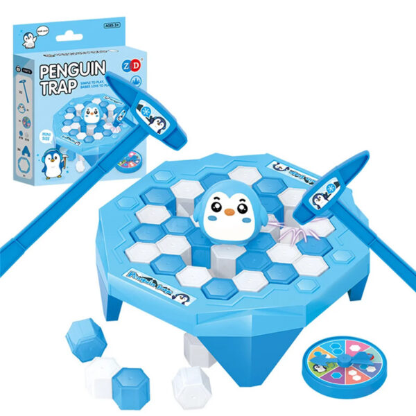 Mini Jeu de Brise-Glace avec Pingouin pour Enfant | Bleu