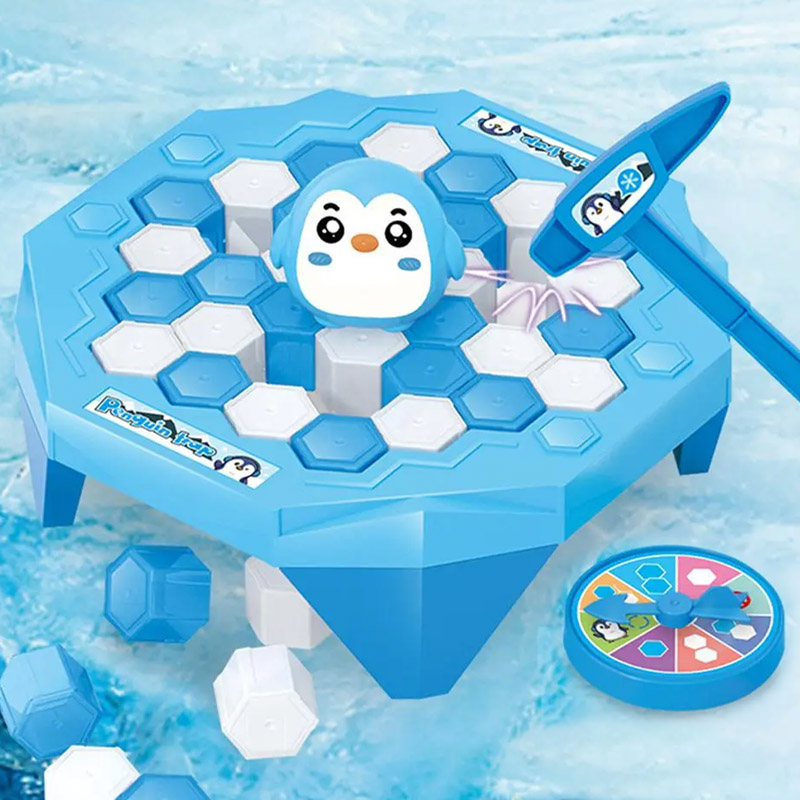 Mini Jeu de Brise-Glace avec Pingouin pour Enfant | Bleu