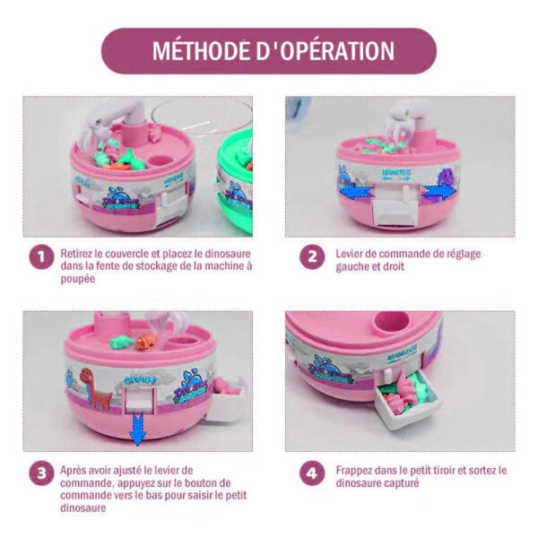 Mini machine à attraper des dinosaures | Rose