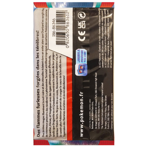 Cartes Pokémon – Ecarlate et Violet – Flammes Obsidiennes – Lot N°2