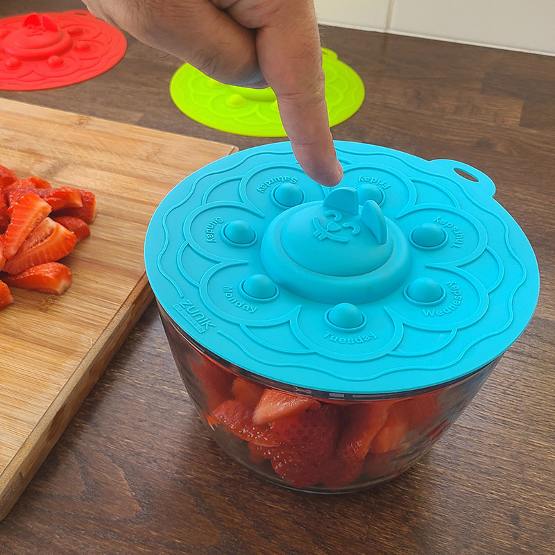 Large POPLID Ø 17,2cm: 4-in-1 Magic Multifunction Airtight Lid | Blue