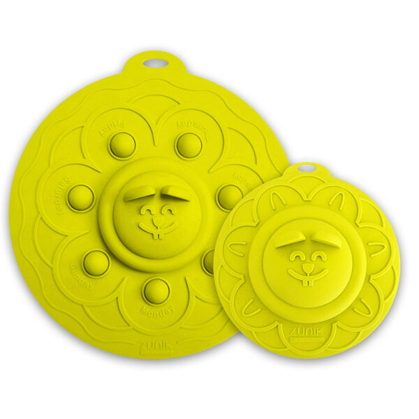 Lot de 2 couvercles multifonctions magiques POPLID de Ø 10,2cm à Ø 17,2cm | Jaune