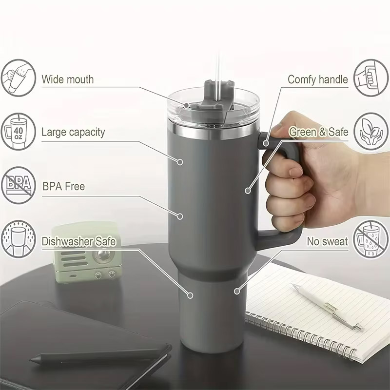 Mug Américain Thermos Malin | Mauve