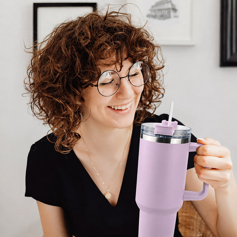 Mug Américain Thermos Malin | Mauve