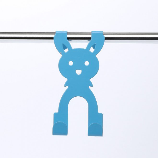 Patères Lapin colorées pour porte | Bleu