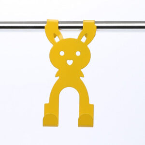 Patères Lapin colorées pour porte | Jaune