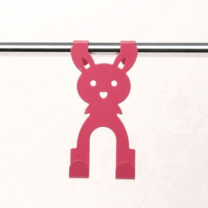 Patères Lapin colorées pour porte | Rose